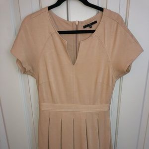 Nude pleated Tibi dress